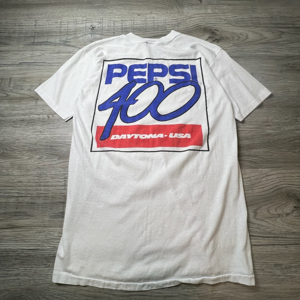 Signal Sport Pepsi‎ 400 T Shirt Mens XL White Daytona USA Vintage 90s Racing Tee